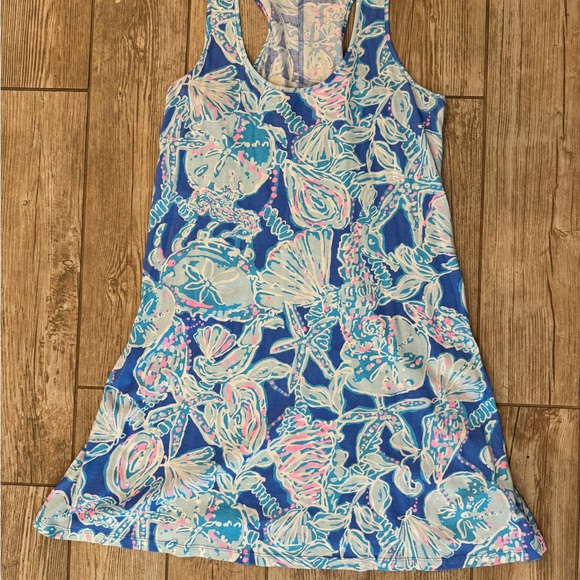 Lilly Pulitzer Dresses & Skirts - Lilly Pulitzer Blue and Pink Racerback Dress